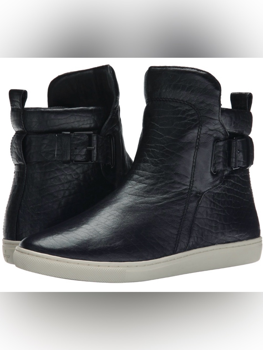 Pour la Victoire Nanon FS Boot Sneakers Textured Black Leather size 8.5